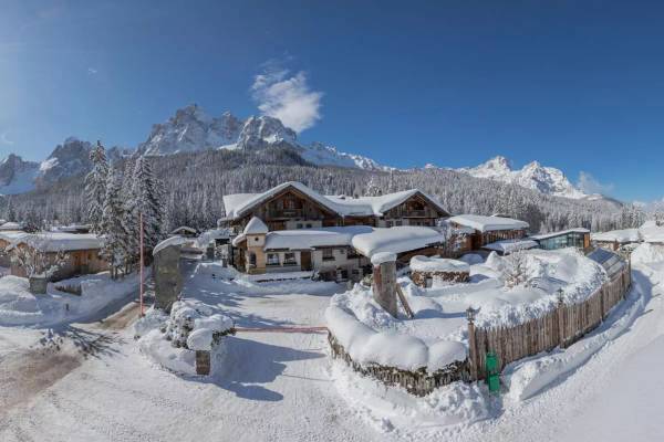 Caravanpark Sexten Panorama im Winter