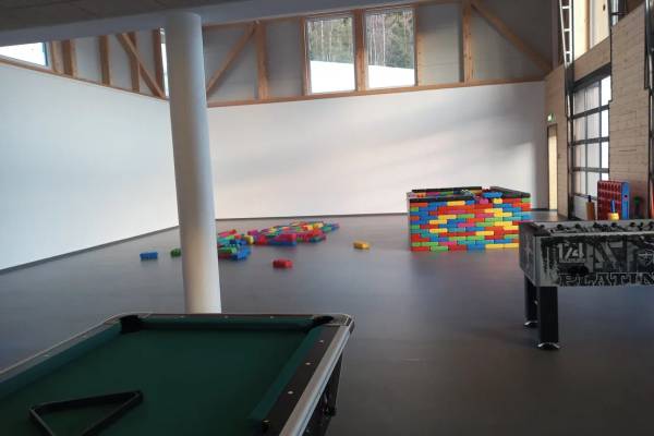 Spilrum på Camping Resort Bodenmais med Lego og fodboldbord