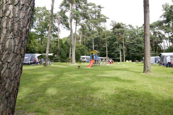 Campingplatz mit Zelten und Spielplatz im Camping De Paal