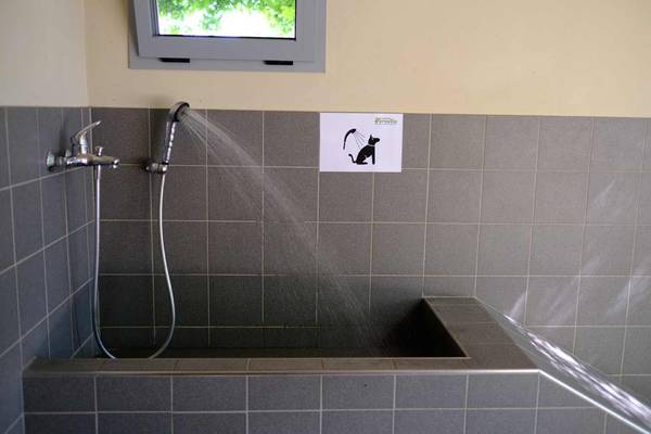 Dusch til hunde på Fornella Camping & Wellness Family Resort