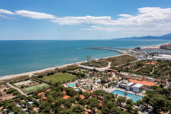 Le Brasilia aerial view pool tennis beach